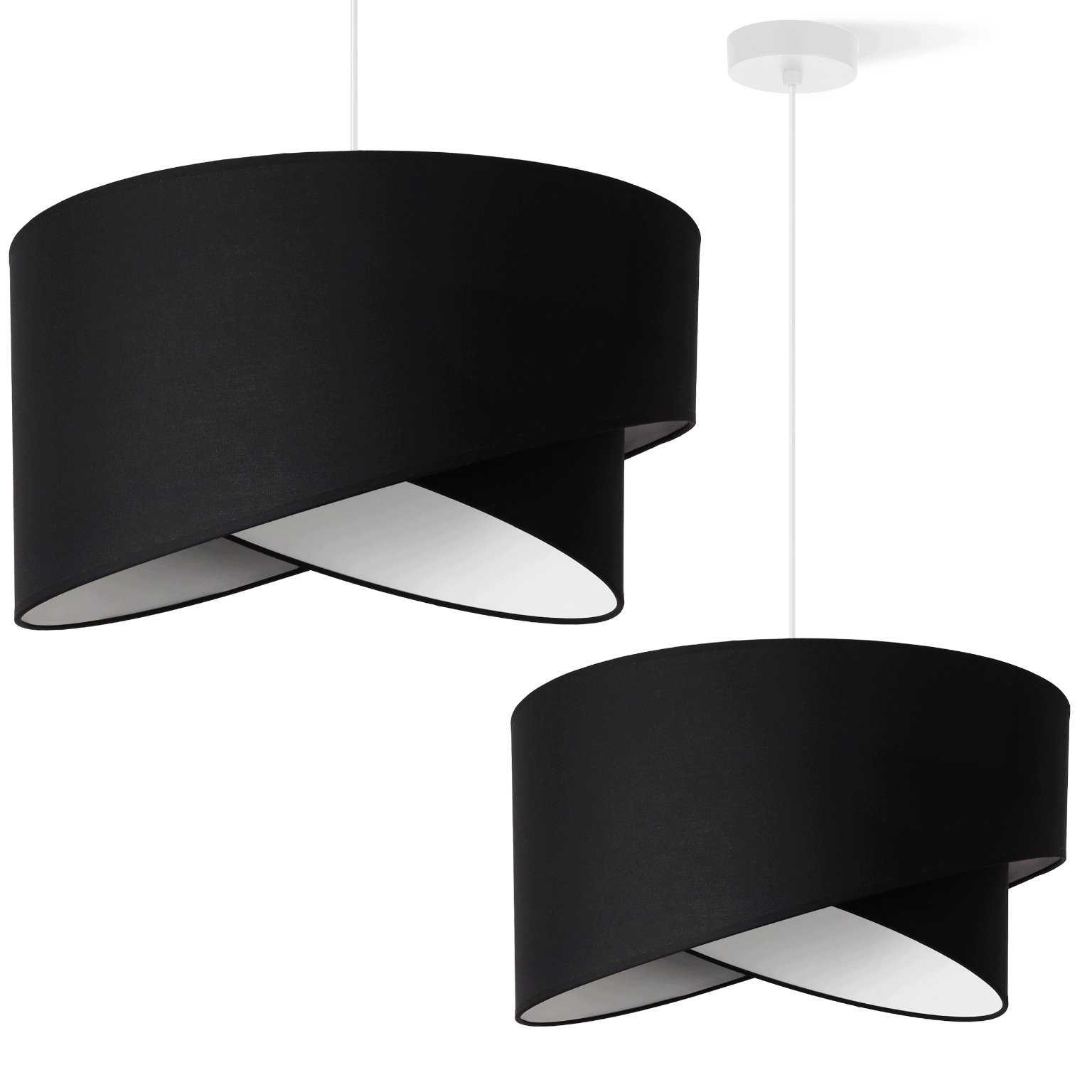 Závěsná Stropní Lampa S Černým Stínidlem Do Ložnice Obývacího Pokoje