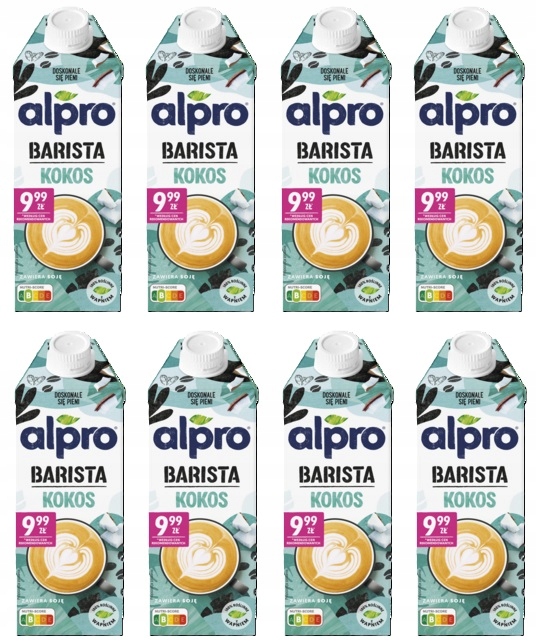 8x 750ml Alpro Kokosowo-Sojowe Barista Zgrzewka