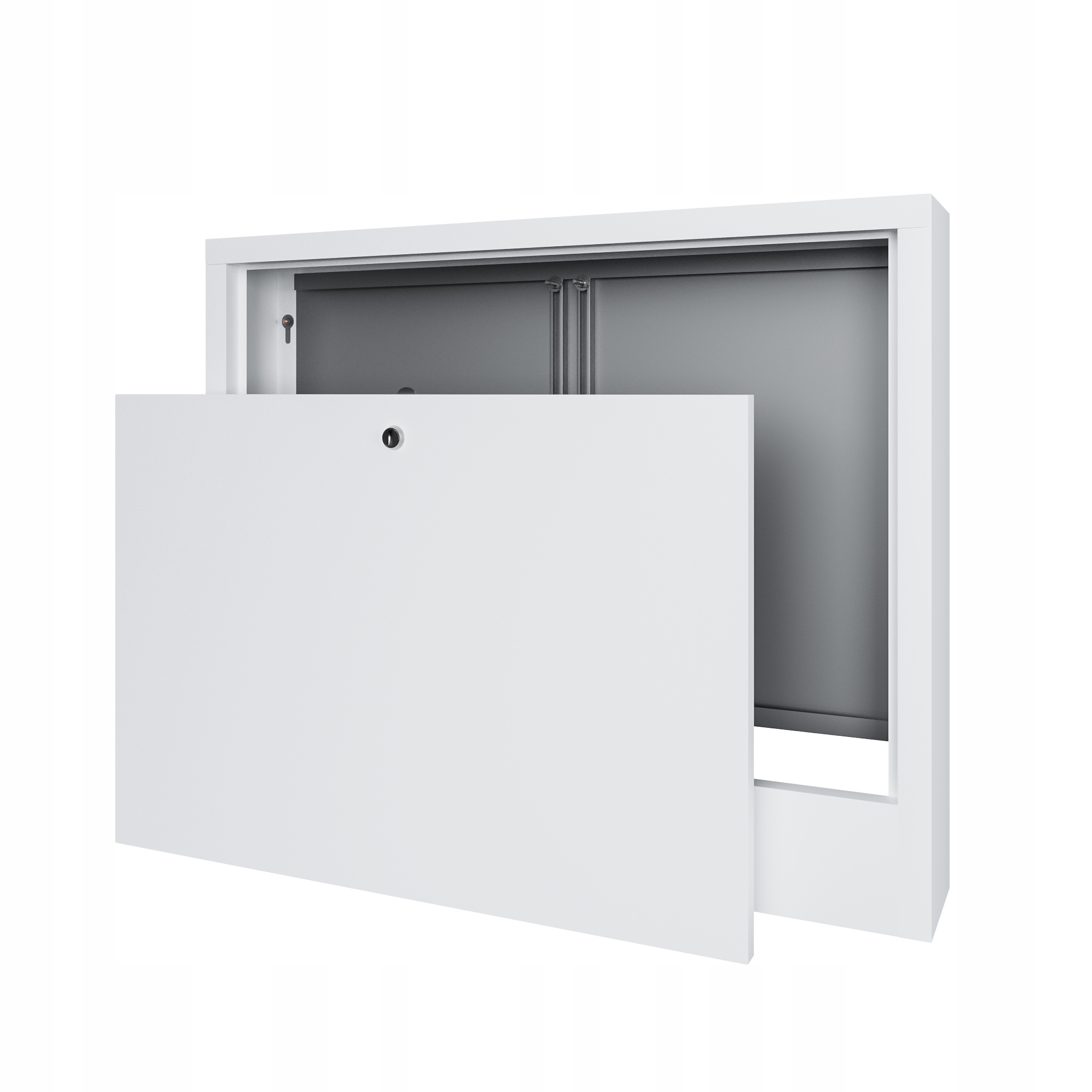 Nástenná skrinka pre rozdeľovač 9 10 obvodov pre podlahu, biela