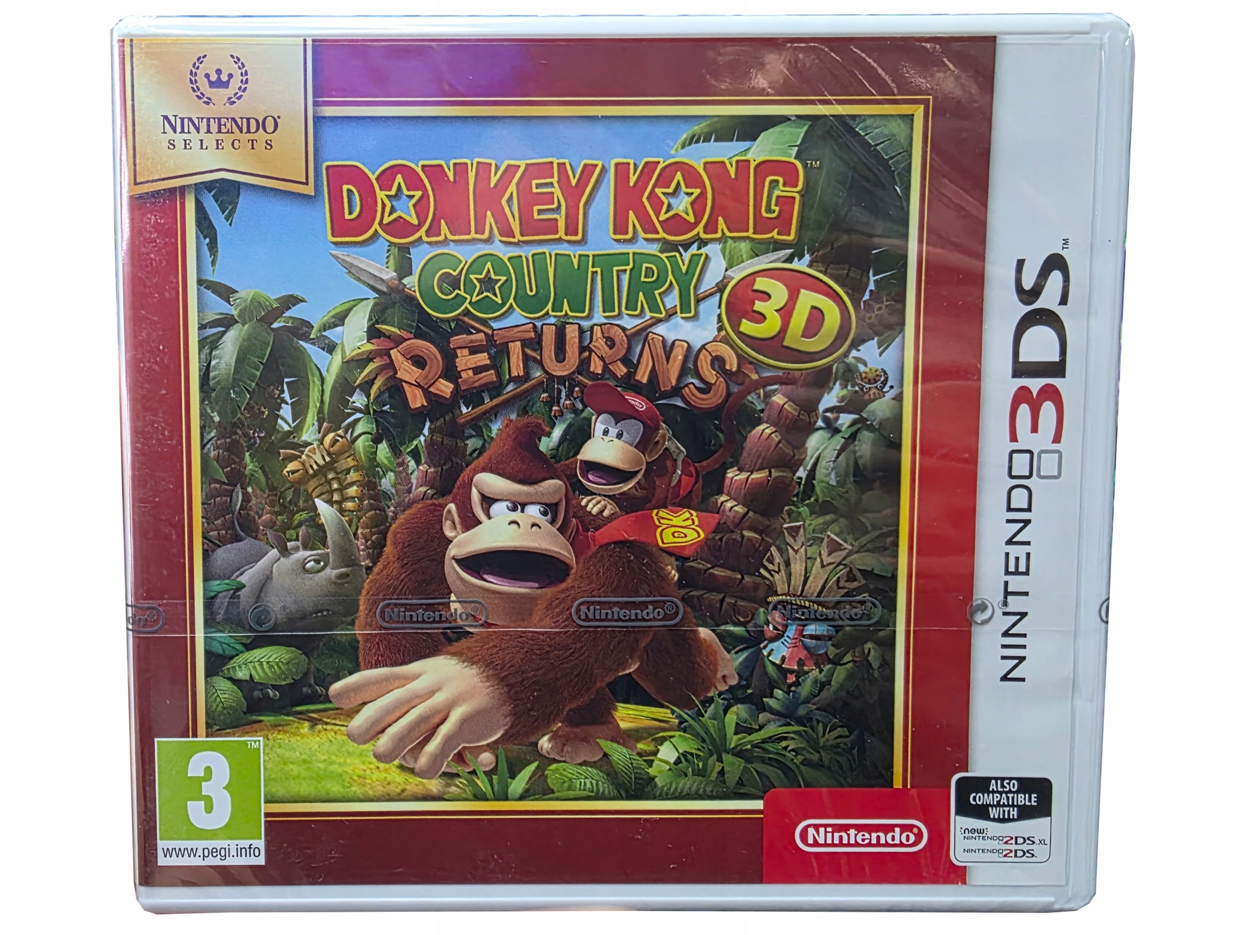 DONKEY KONG COUNTRY RETURNS 3D NINTENDO 3DS NOWA W FOLII 3xANG