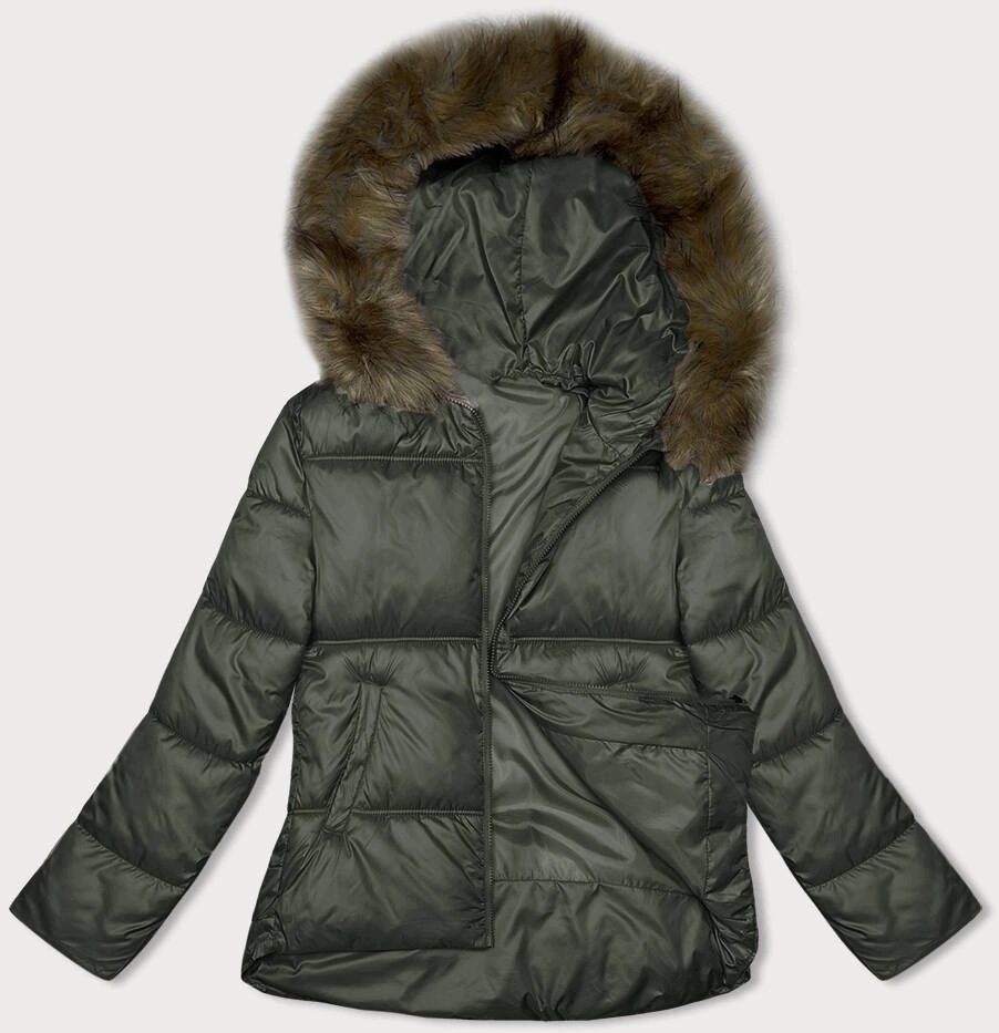 Zimní Bunda Kapuce B8190 Army S (36)