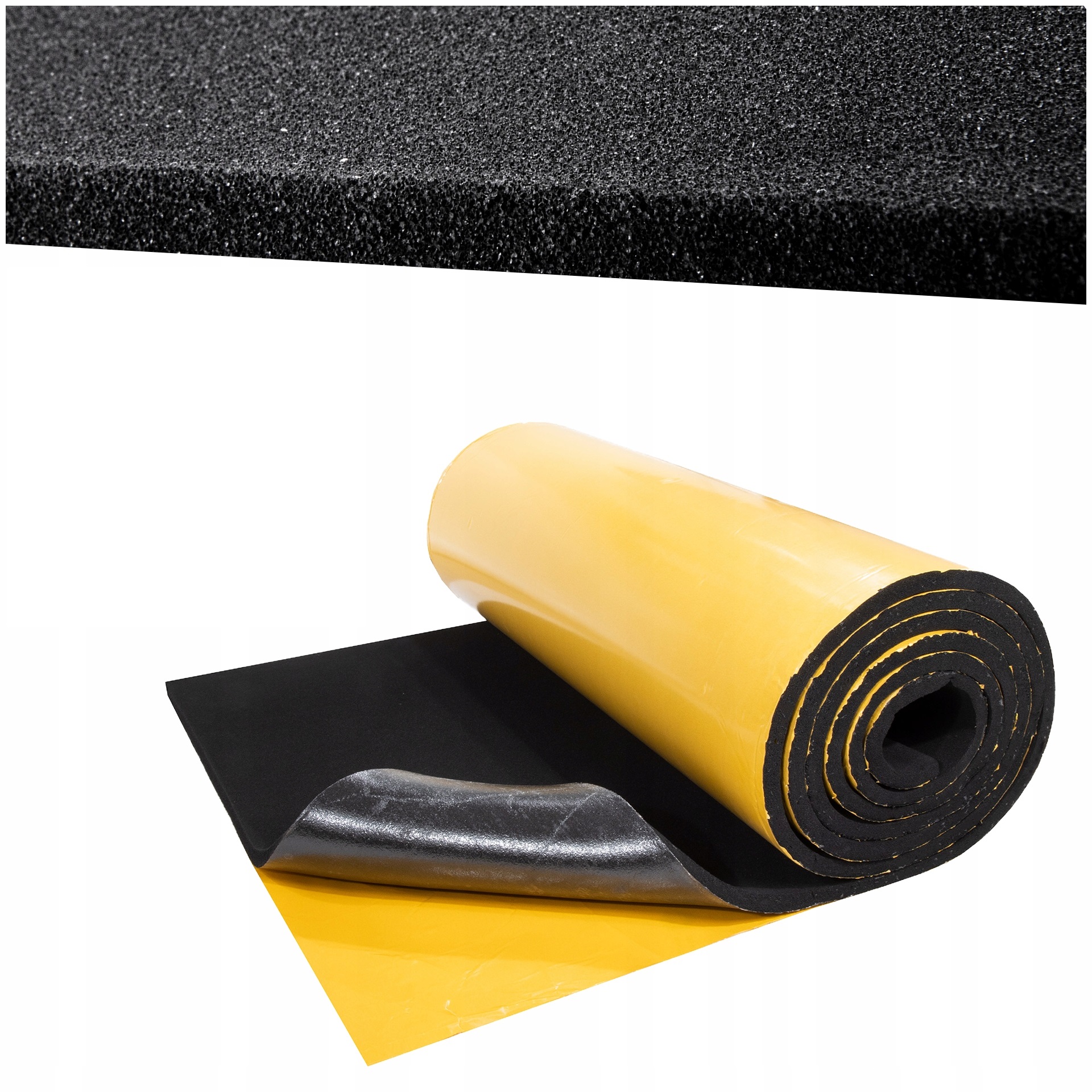 Mata pianka ochronna trudnopalna 1cm 25x100cm samoprzylepna pokrywa silnika