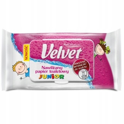

Velvet Junior Papier nawilżany 42szt