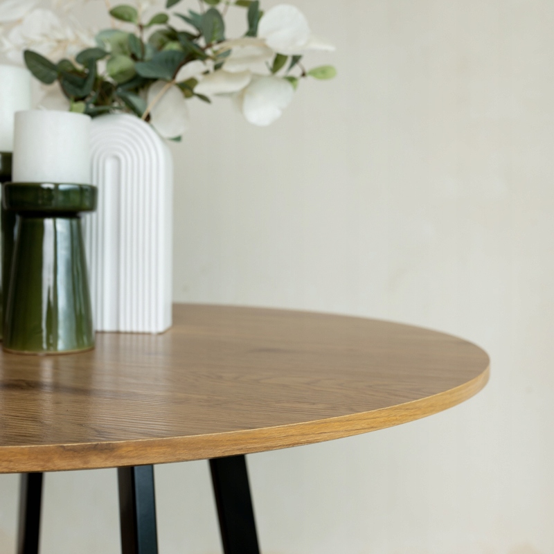 STÓŁ OKRĄGŁY 80 cm Skandynawski salon JADANIA nowoczesny LOFT Grubość blatu 2 cm