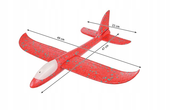 SAMOLOT STYROPIANOWY ŚWIECĄCY LED Marka inna