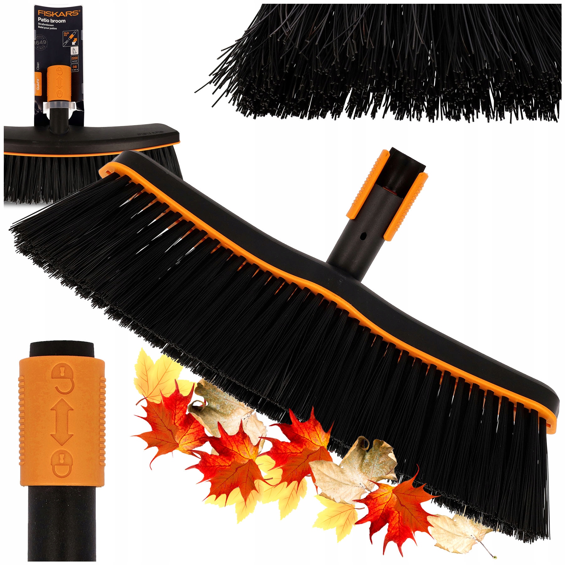 Miotła Szczotka Do Zamiatania Liści Chodnika Szeroka Zmiotka Fiskars 38cm