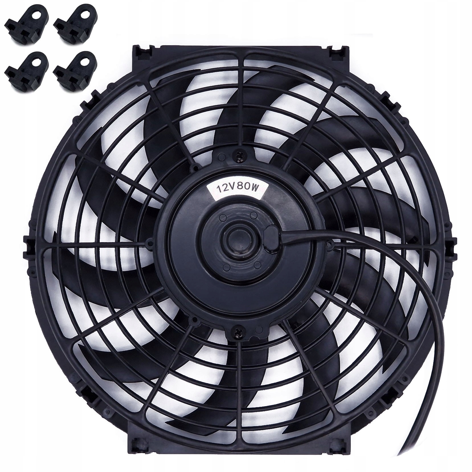 CIENKI WENTYLATOR CHŁODNICY 12V 25cm tłoczący