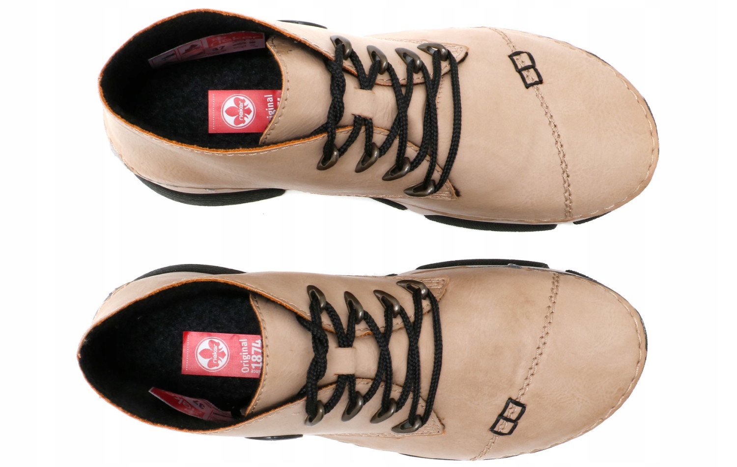 Trzewiki botki RIEKER 45902-60 beżowe Marka Rieker