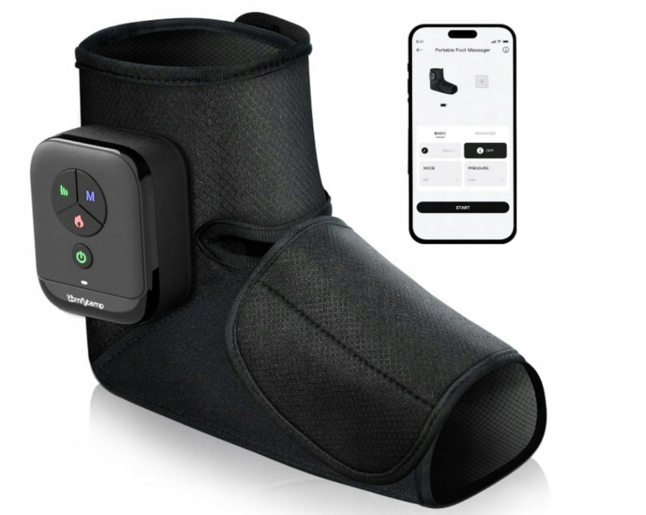 Comfytemp Bezprzewodowy Masażer Stóp Z Ciepłem I Kompresją Powietrzną