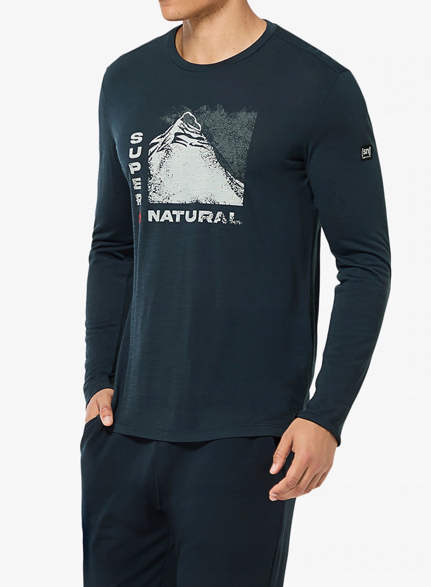 Mikina bez kapuce Super.natural Mountain Ls blueberry/various M