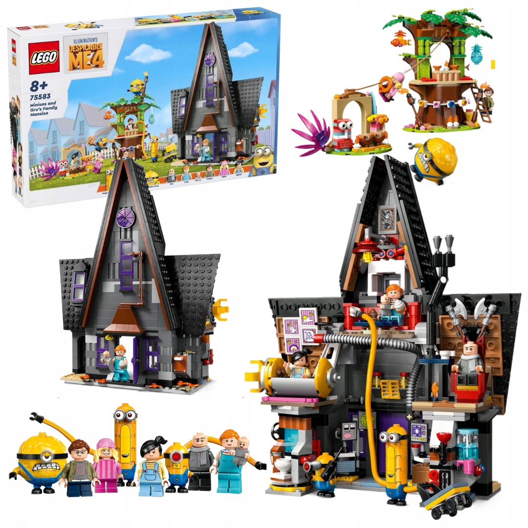 Lego Despicable Me 4 Mimoni Rodinné sídlo Gru a Minionků 75583
