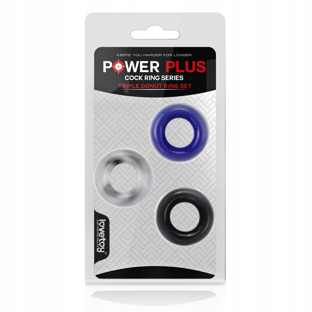 

LoveToy Power Plus 3 szt. pierścienie na penisa