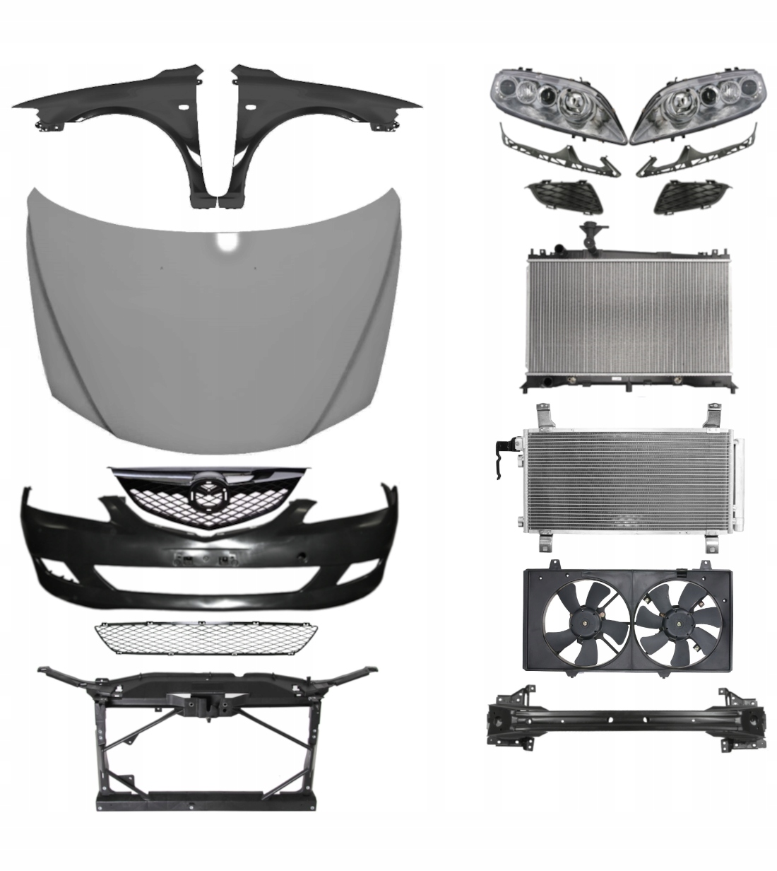 Mazda 6 02-05 Капот Бампер Крило Передня панель