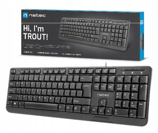 

Klawiatura Natec Trout Slim Usb Black