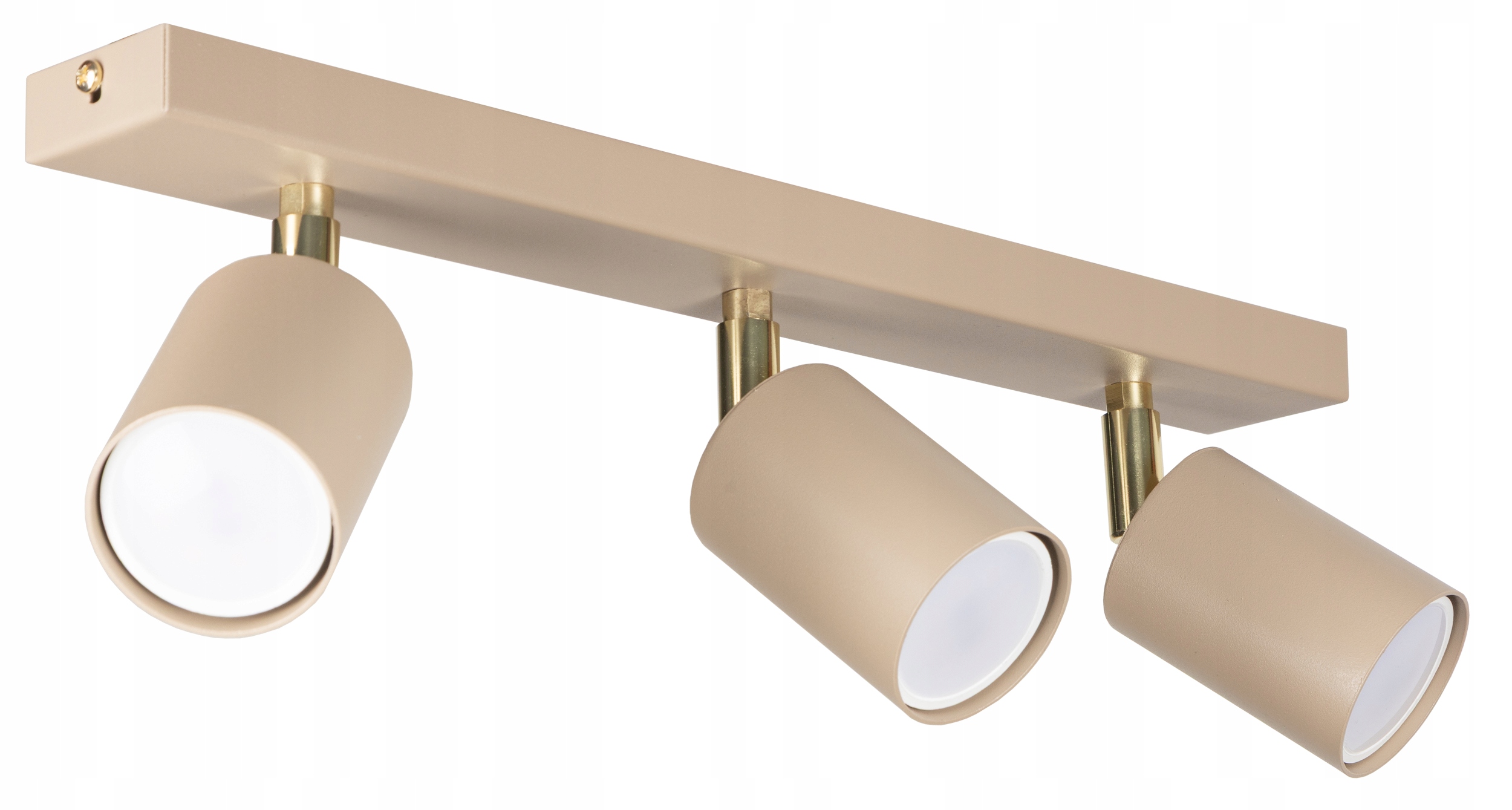 LAMPA SUFITOWA NATYNKOWA 3XGU10 LED SPOT SZYNA BEŻ ECRU RUCHOMA REFLEKTOR