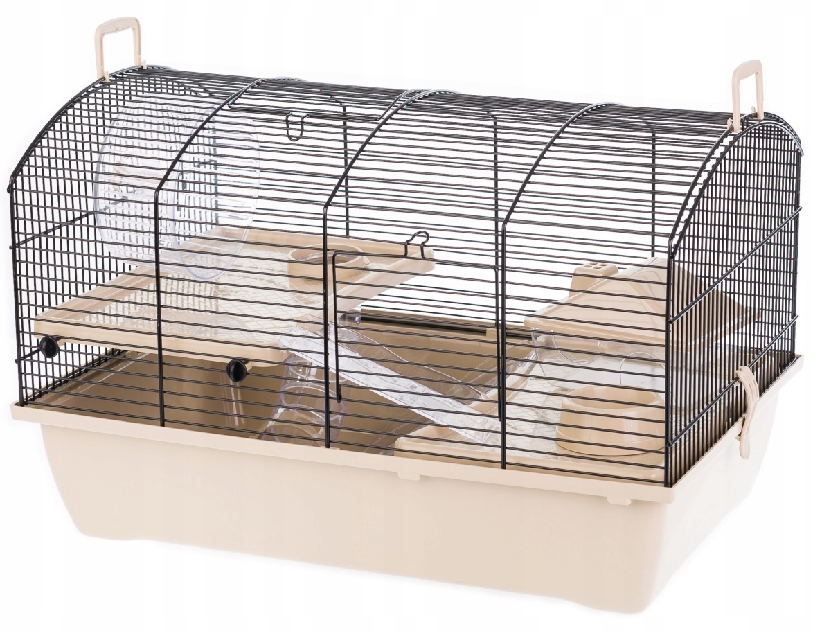 Klatka dla chomika myszki zestaw kołowrotek domek