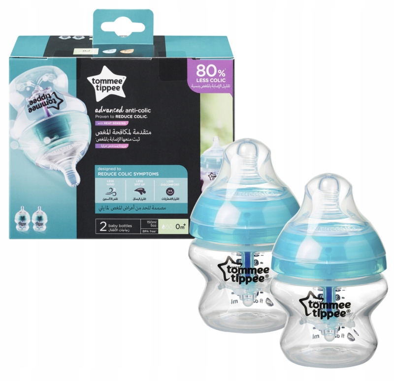 

Tommee Tippee Butelka Antykolkowa 2x 150ml Czujnik