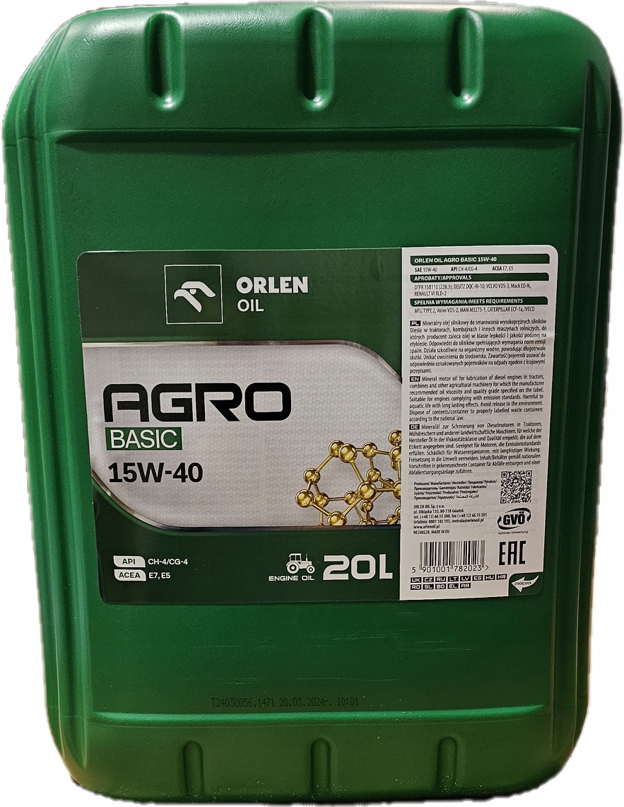 Orlen Agro Basic 15W-40 20l