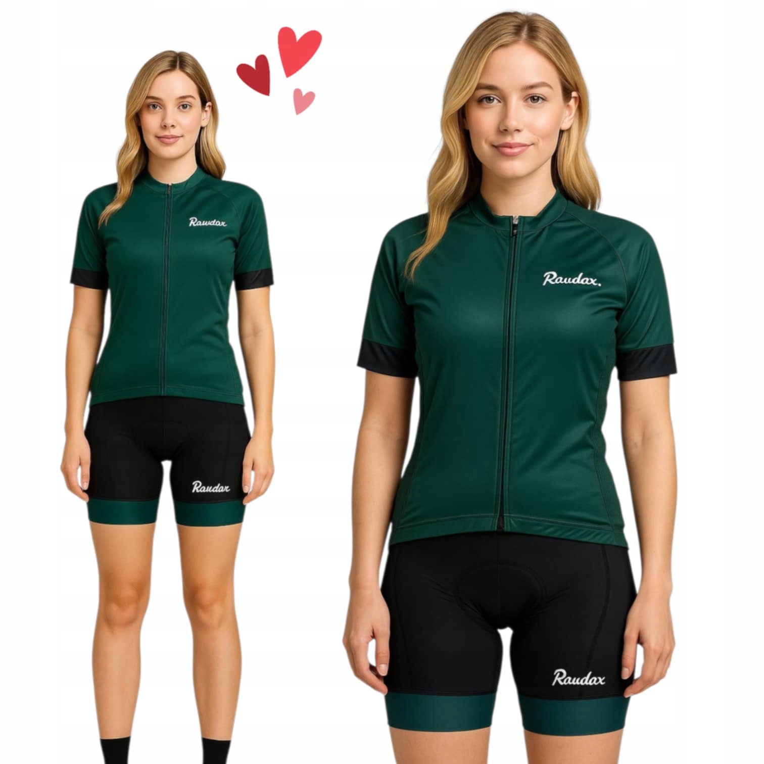 Cyklistický komplet L Raudax tričko kraťasy s gelovou vložkou cyklistický sport