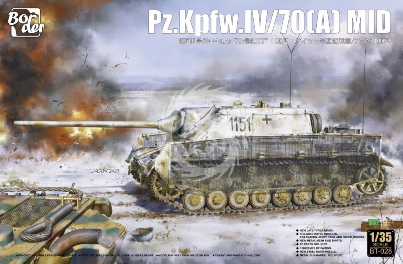 Jagdpanzer IV L/70, Panzer IV/70(A) střední Border Model BT-028 měřítko 1/35