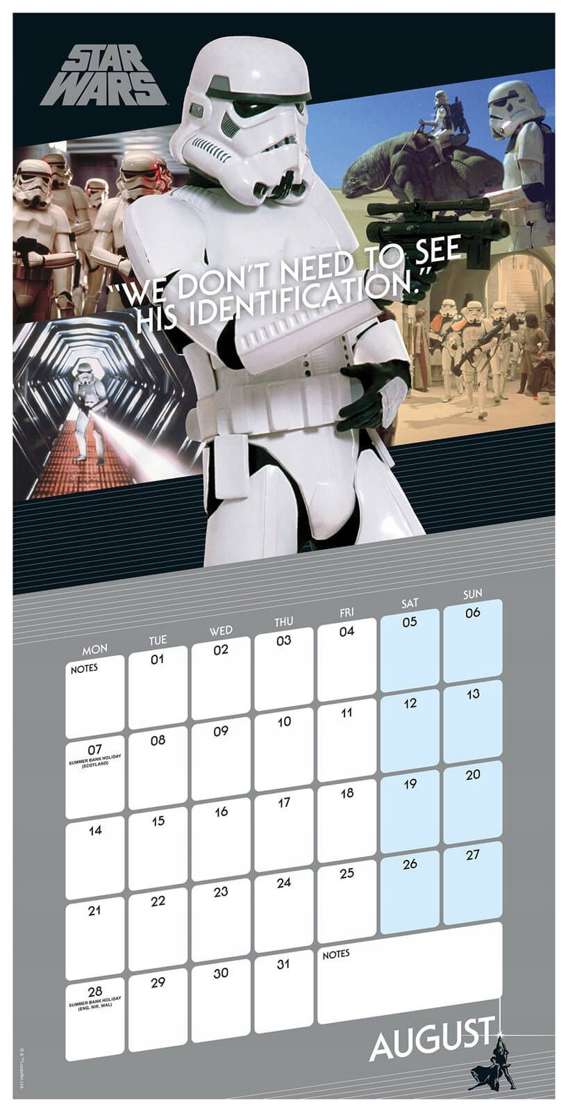 

Kalendarz ścienny Star Wars Classic na rok 2023