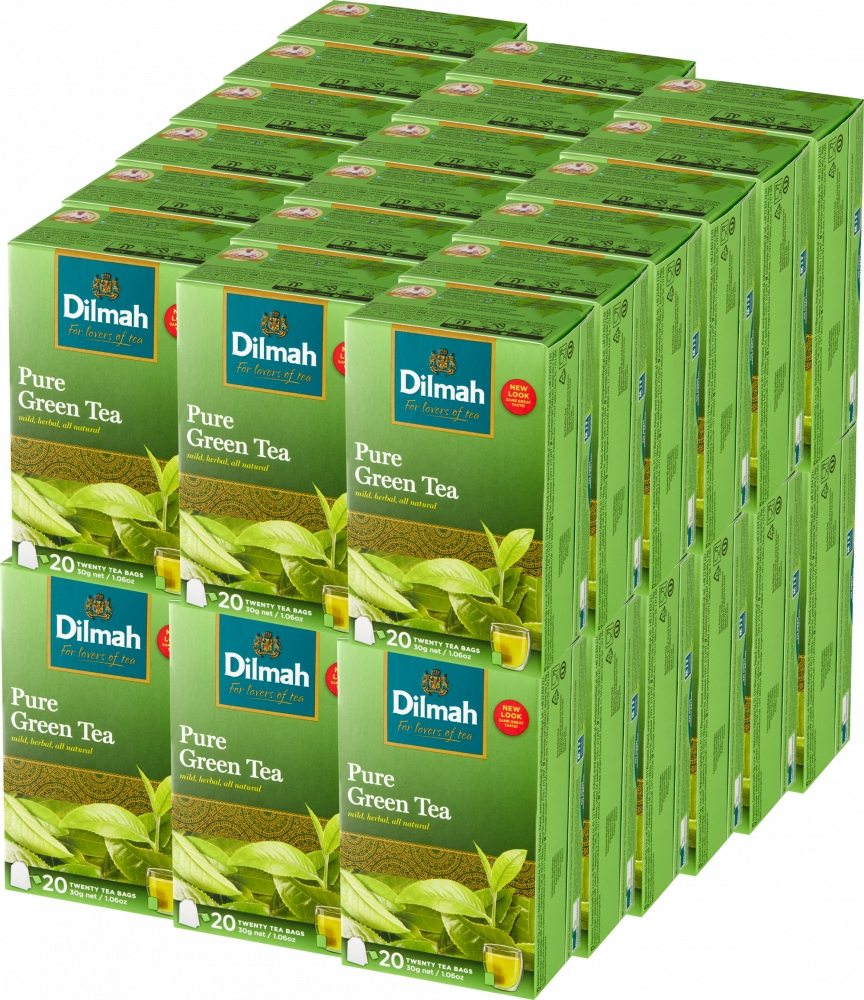 Herbata zielona Dilmah Green Tea Pure Green 20 sztuk torebki x36