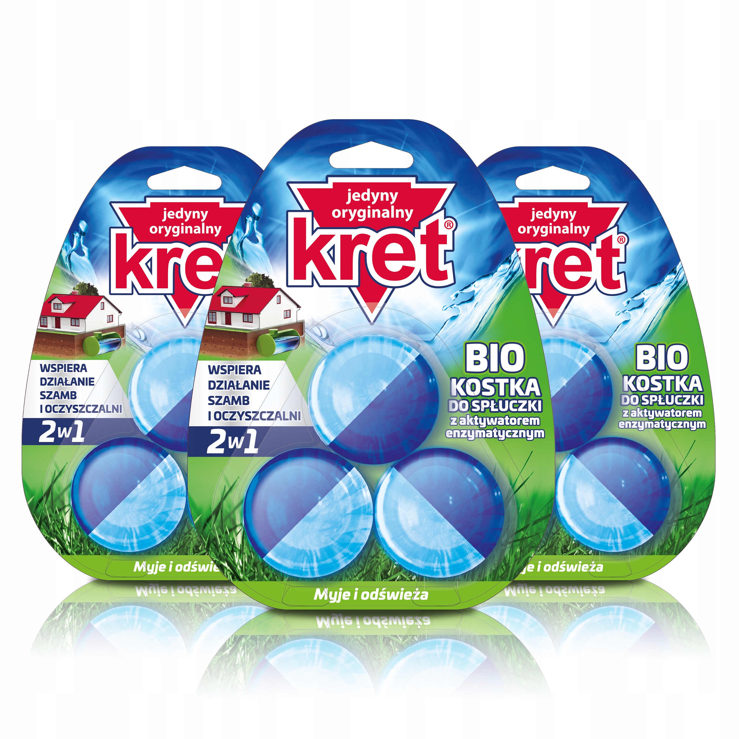 

Kret Bio Kostka Wc wspomaga Bakterie Szamba 3x150g