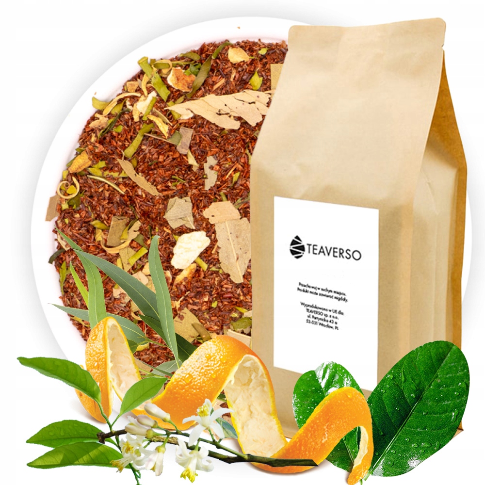 Čaj Rooibos Cuba Libre Pomeranč Limetka Eukalyptus Teaverso 500 G