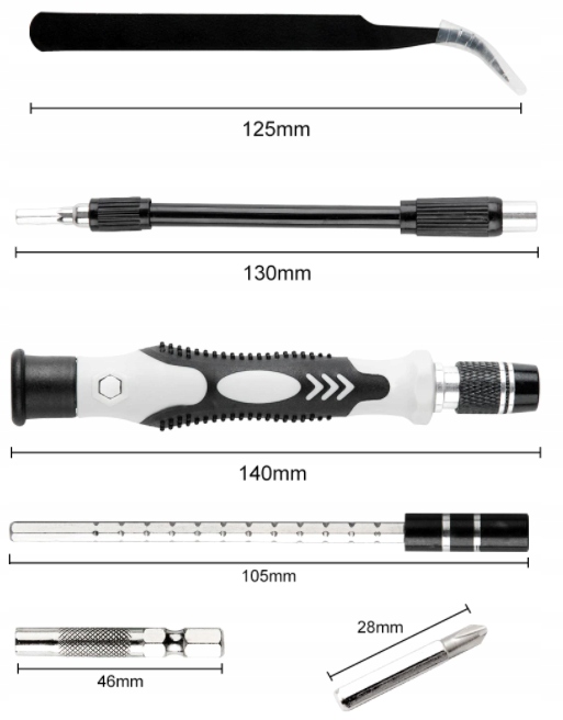 Zestaw precyzyjnych narzędzi śrubokrętów 115w1 Seria EB063