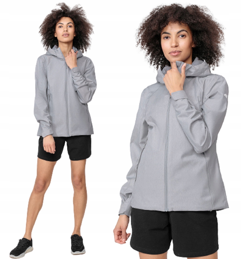 Přechodová bunda 4F KUD001 větrovka šedá Xs