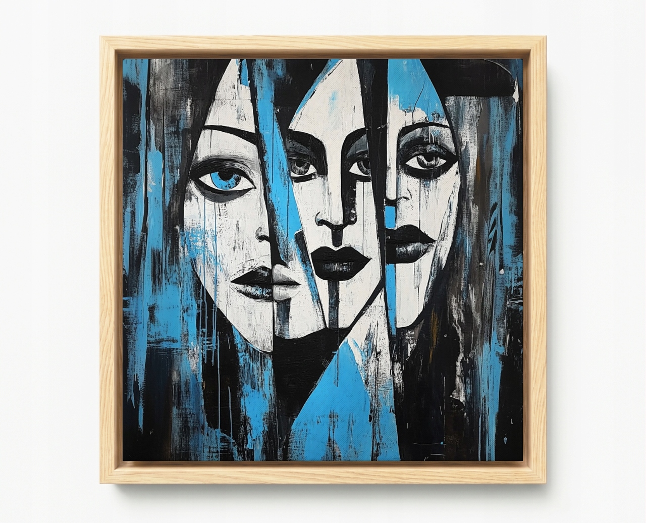 Obraz Rám Americký Box Abstrakce Portrét Tvář Moderní Umění Urban 50x50