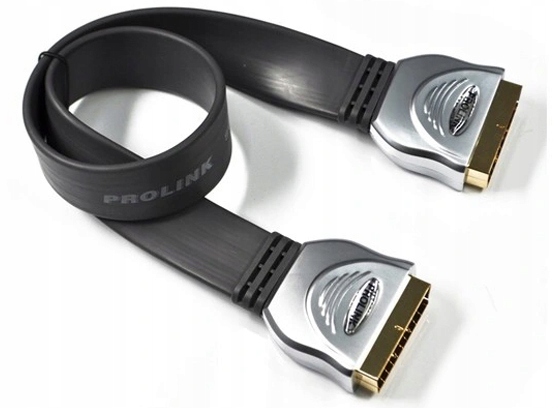 PRZEWÓD KABEL EURO SCART - SCART PŁASKI FLAT PROLINK EXCLUSIVE TCV7302 0,6m Model TCV7302