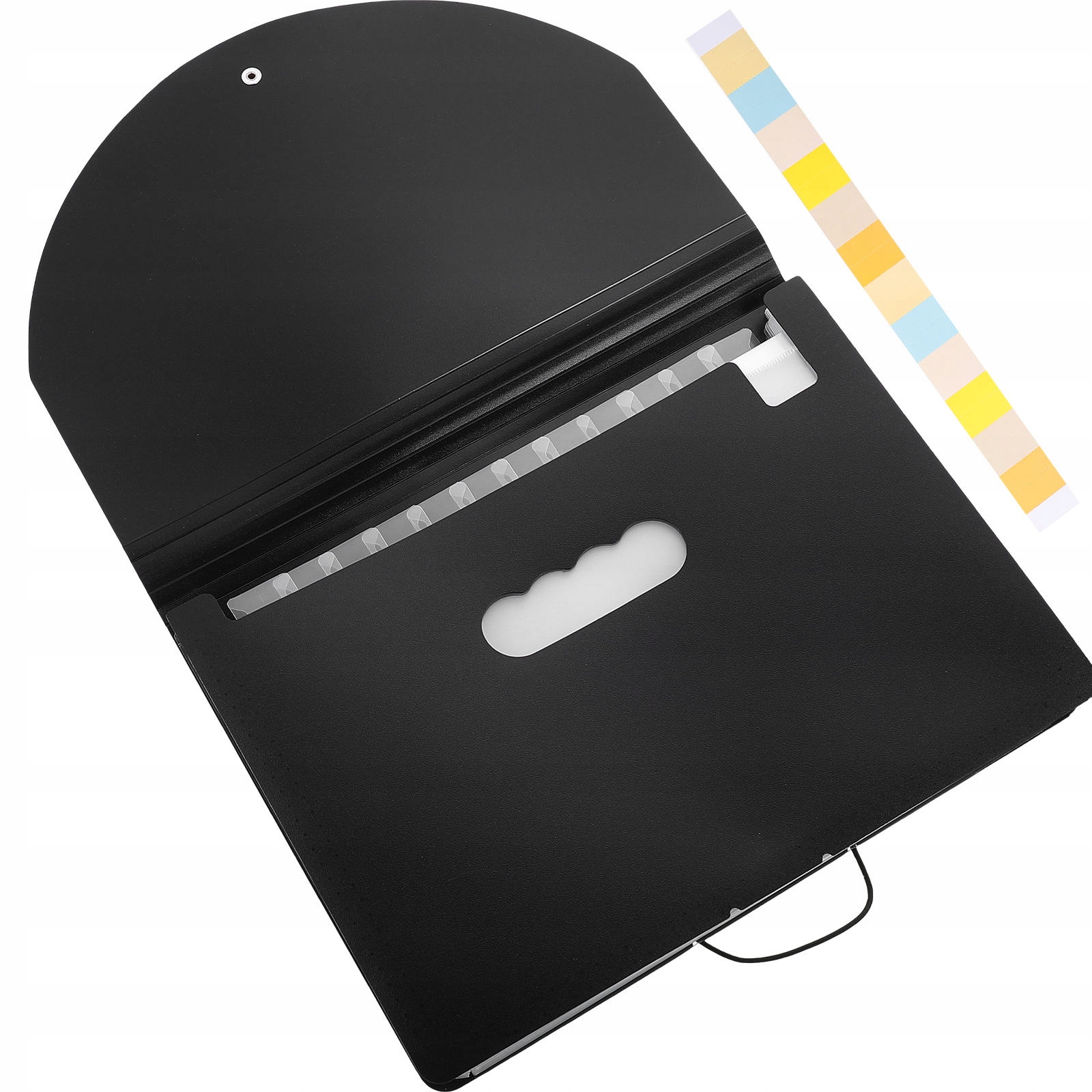 BIAŁY PLASTIKOWY SEGREGATOR Z PRZEGRÓDKAMI NA DOKUMENTY