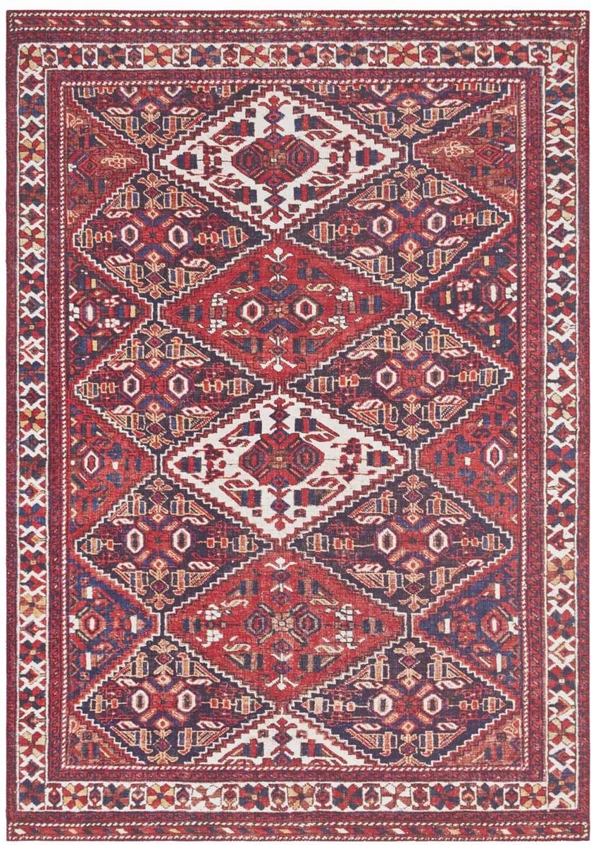 Orientálny koberec do obývačky, červený, 200 x 290 cm