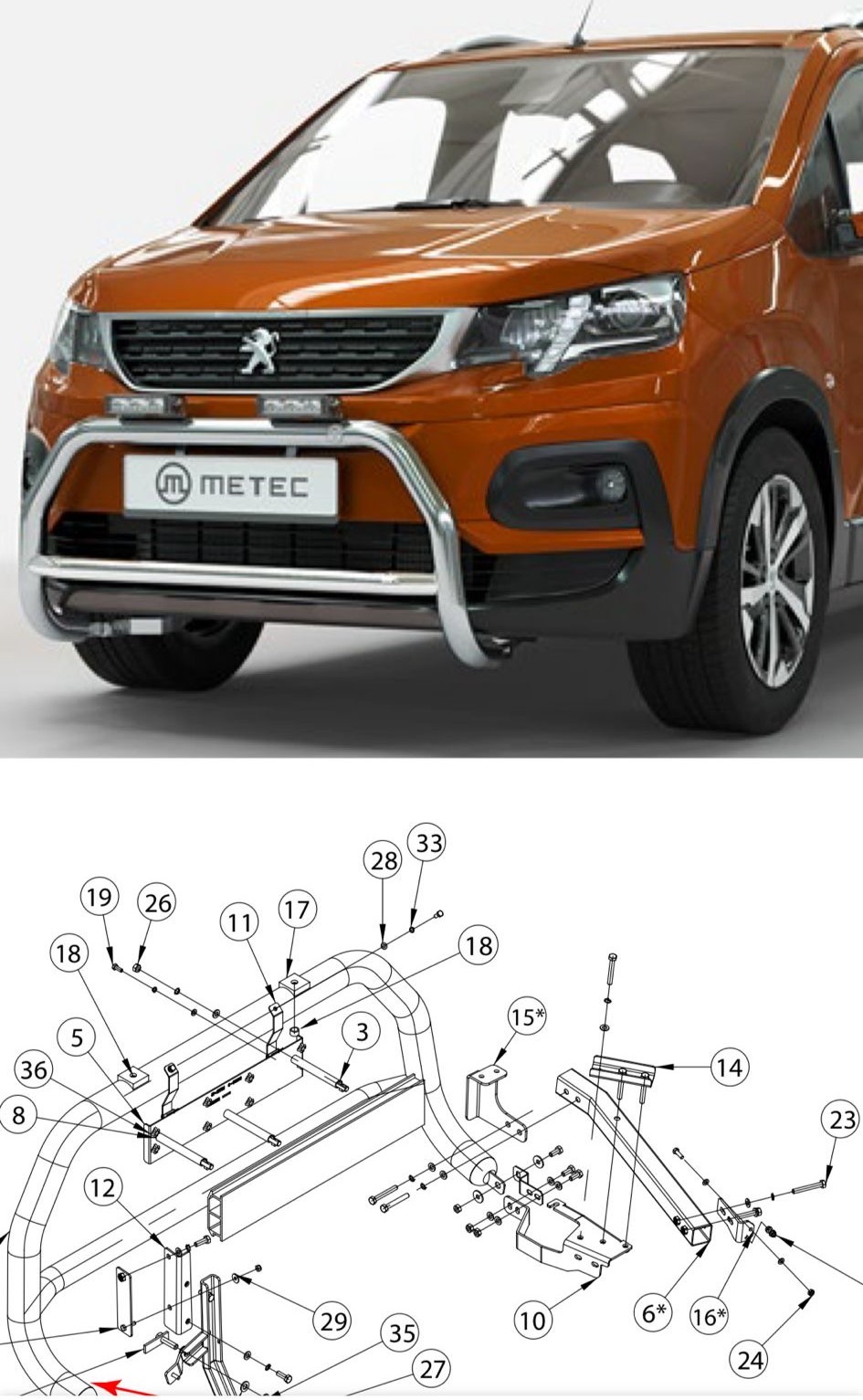 ORUROWANIE CITROEN BERLINGO PEUGEOT RIFTER OPEL COMBO 82645071