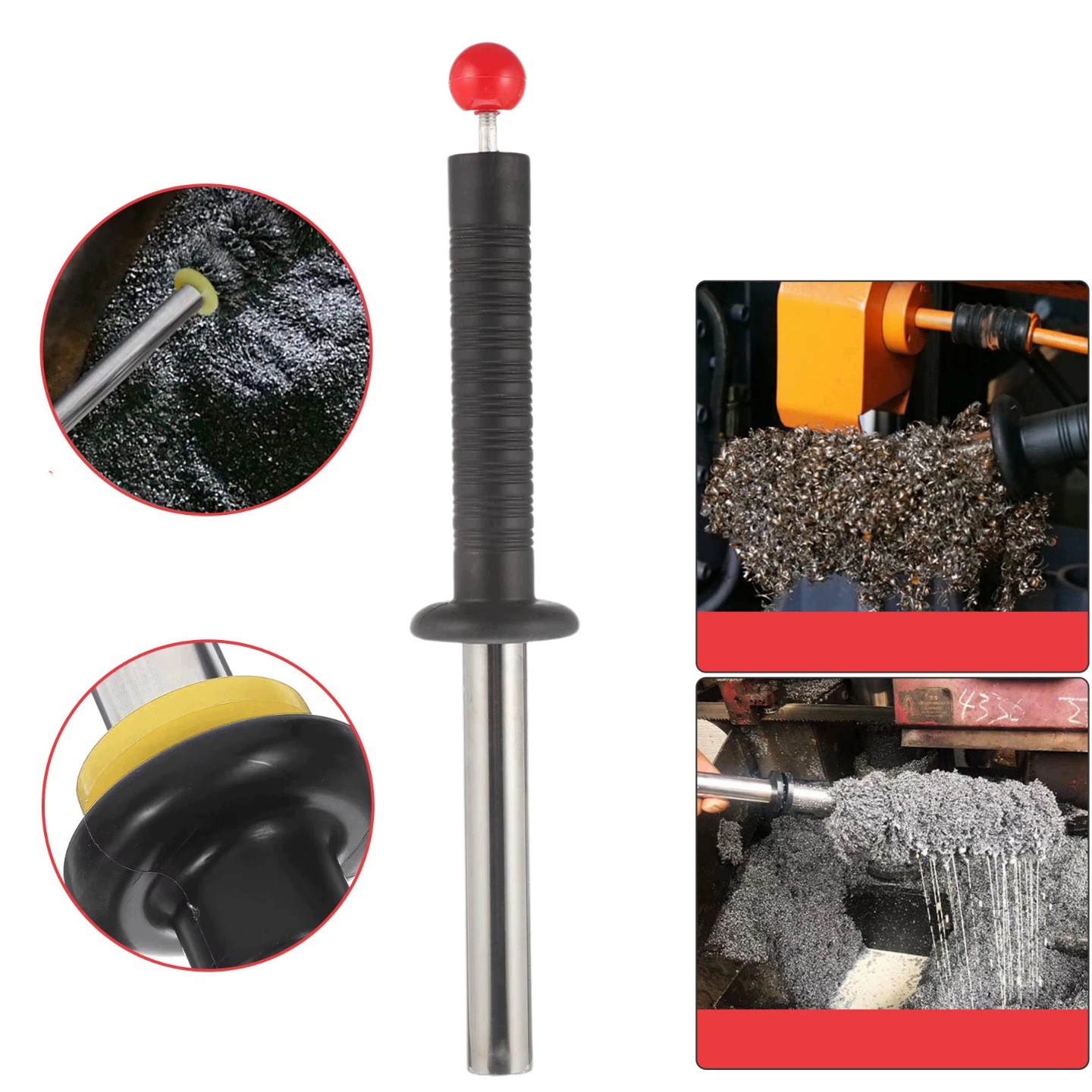 Magnetický sběrač třísek pilin Dlouhý 380 MM