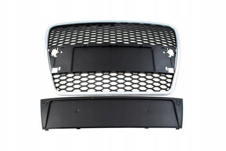 GRILL AUDI A6 C6 RS-STYLE SILVER-BLACK 04-09