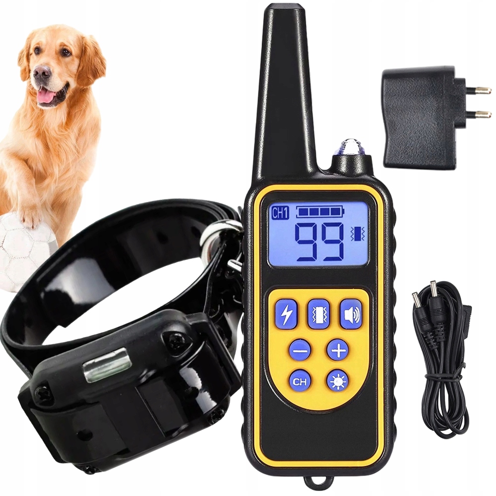 Levně Elektrický Výcvikový Obojek Pro Psa S Dálkovým Ovládáním 800 M, Voděodolný, 4 Režimy