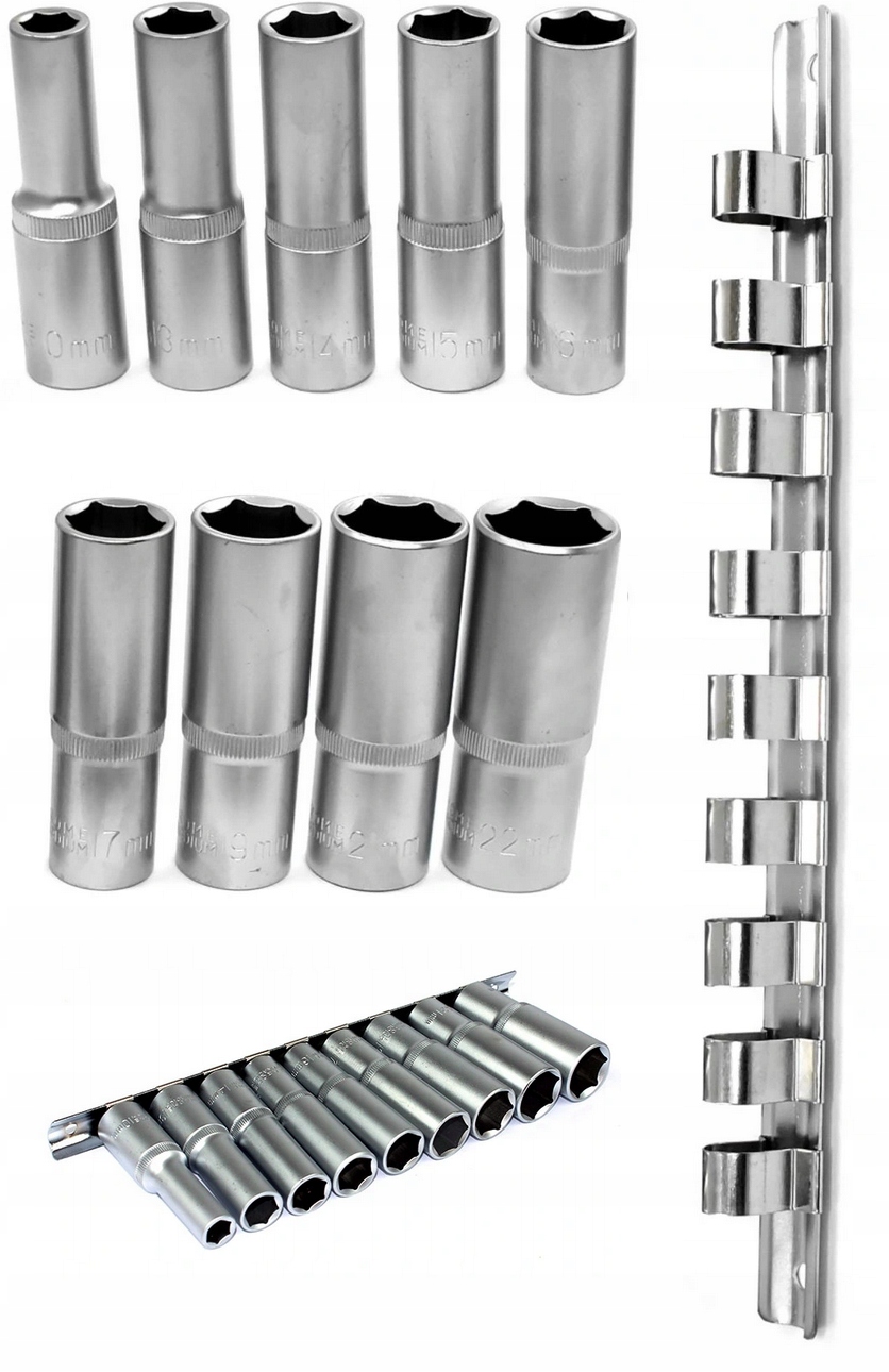 

Klucze Nasadki Hex 6-KĄT 1/2 Na Szynie 9el 10-22mm