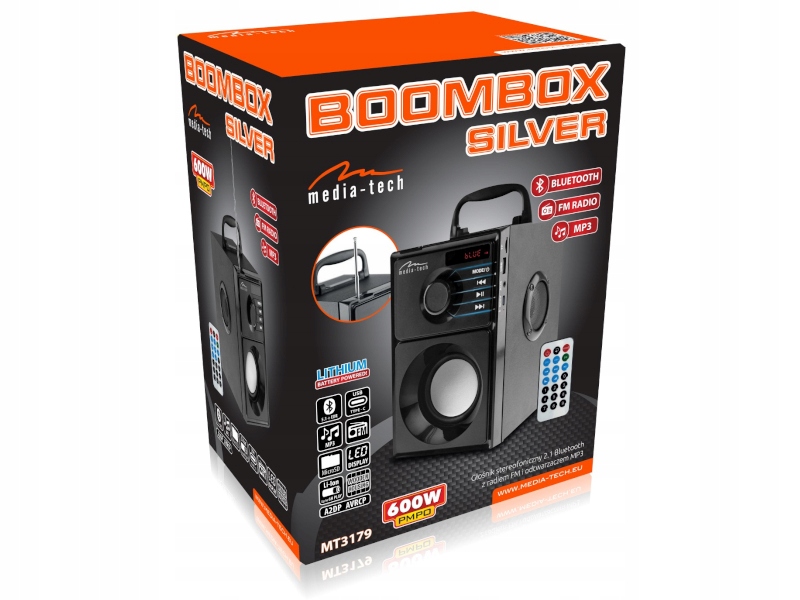 Głośnik przenośny Bluetooth 5.1 BOOMBOX +pilot Media-tech Głośnik przenośny Bluetooth 5.1 BOOMBOX +pilot Media-tech