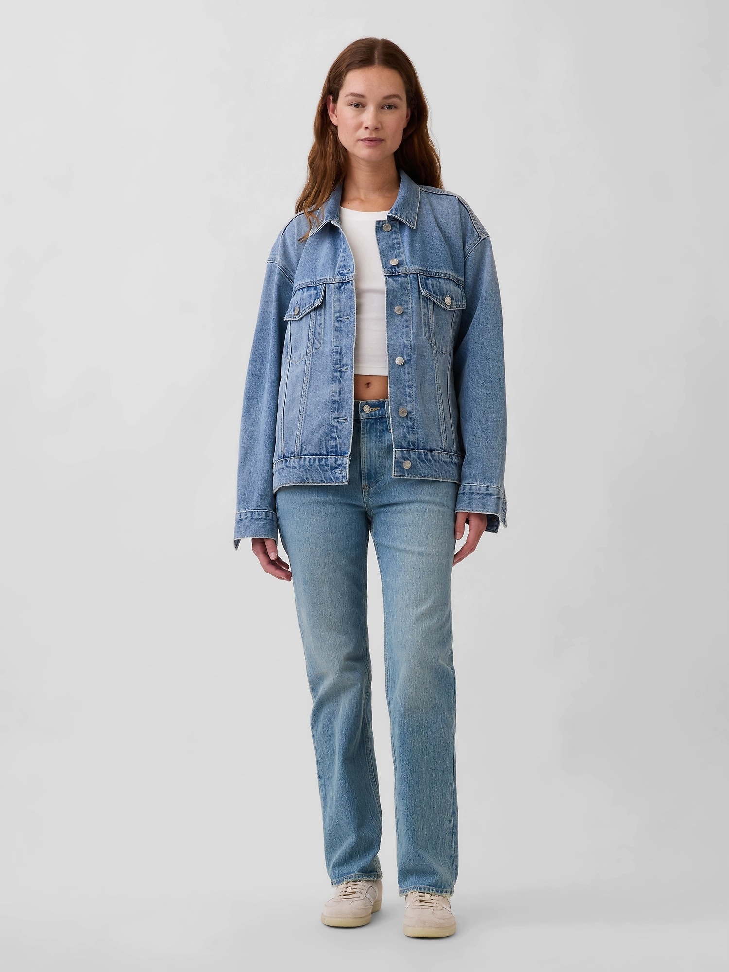 Gap Džíny Mid Rise Relaxed Straight