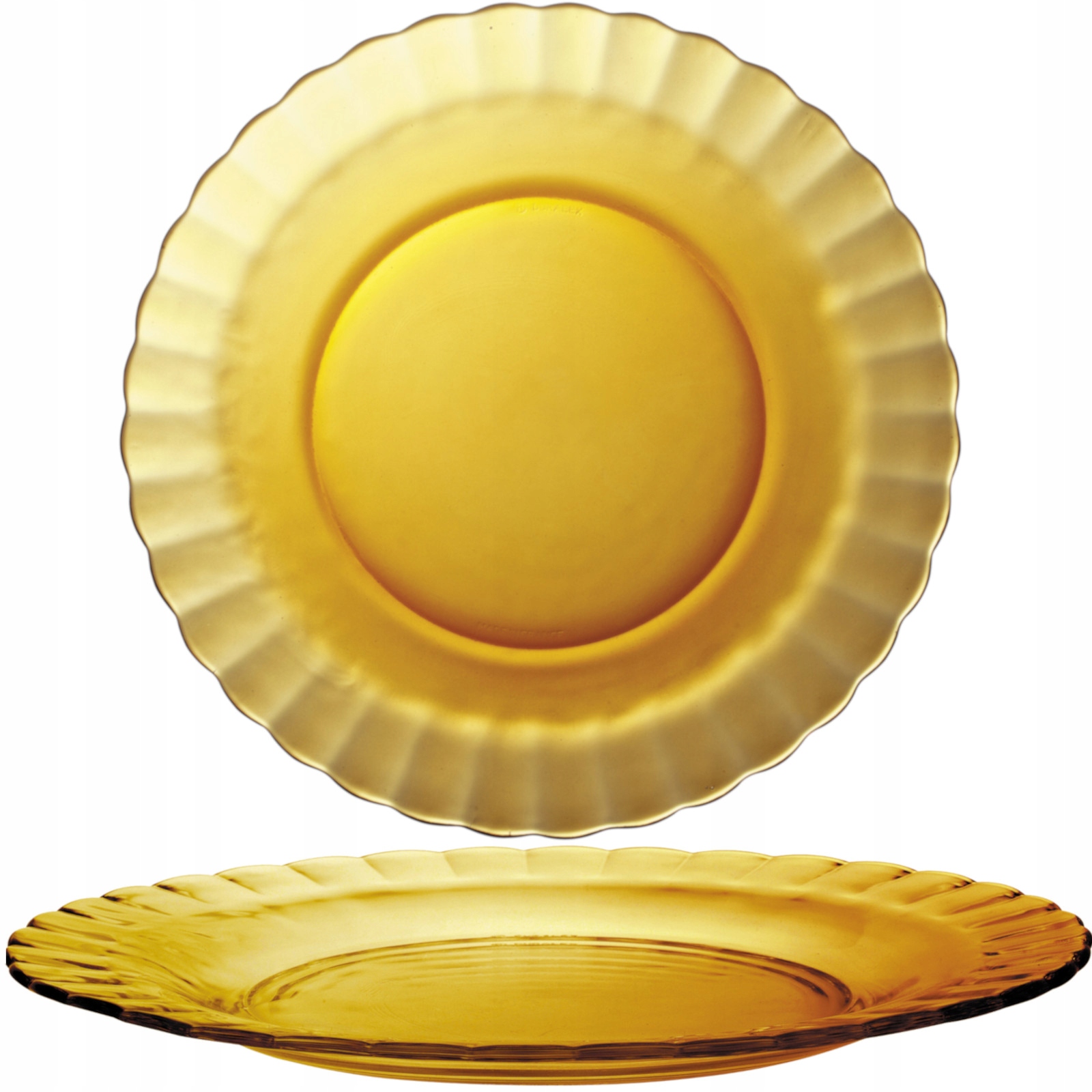 Talíř Mělký Duralex Picardie Amber Oranžový 230X20MM, Sada 6 Kusů