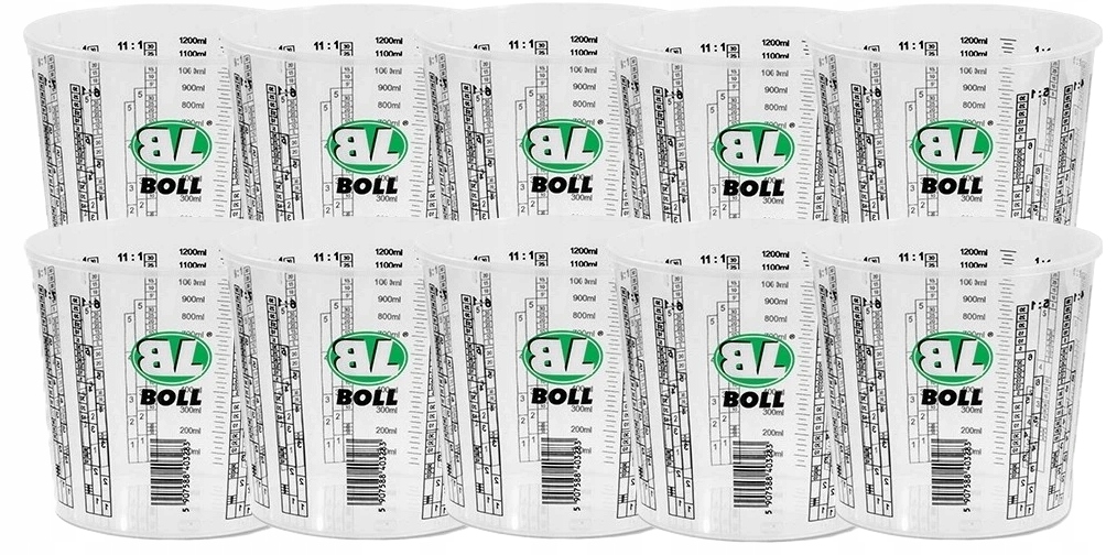 Kubek pojemnik do mieszania lakieru z podziałką 650ml Boll 10 szt