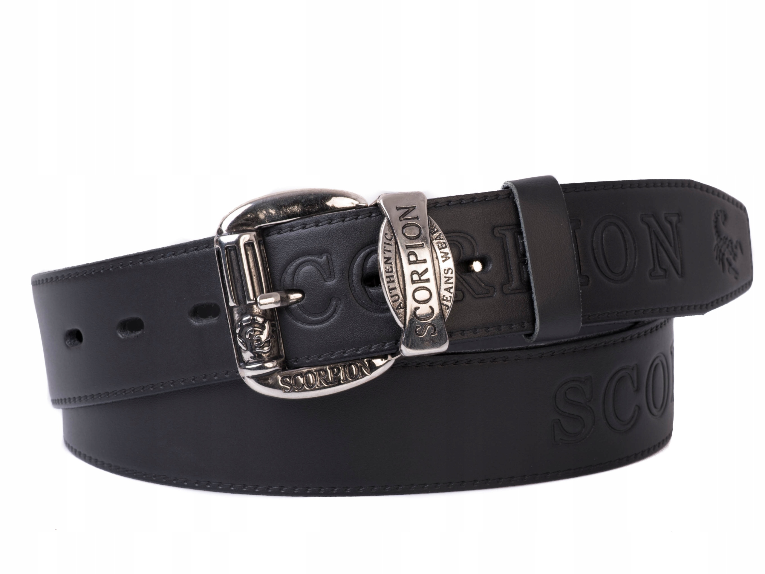 

Męski pasek do spodni Skórzany 4cm Scorpion|110obw
