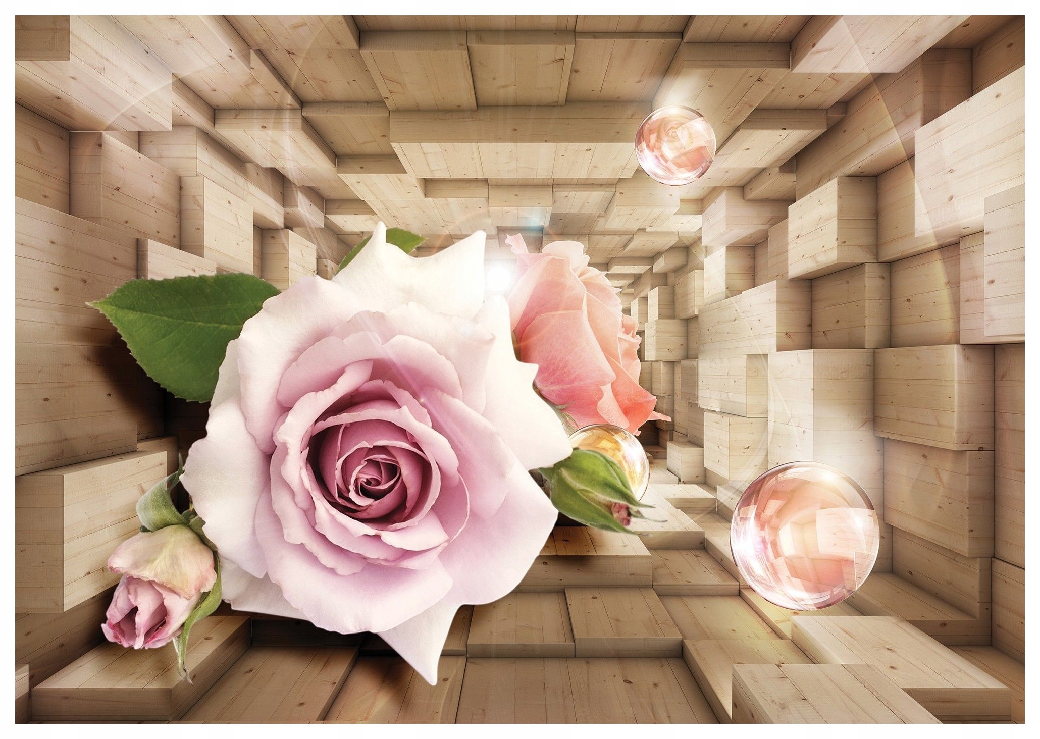 Fototapeta Tunel z růží dřevo sféra moderní design 254x184 lepidlo