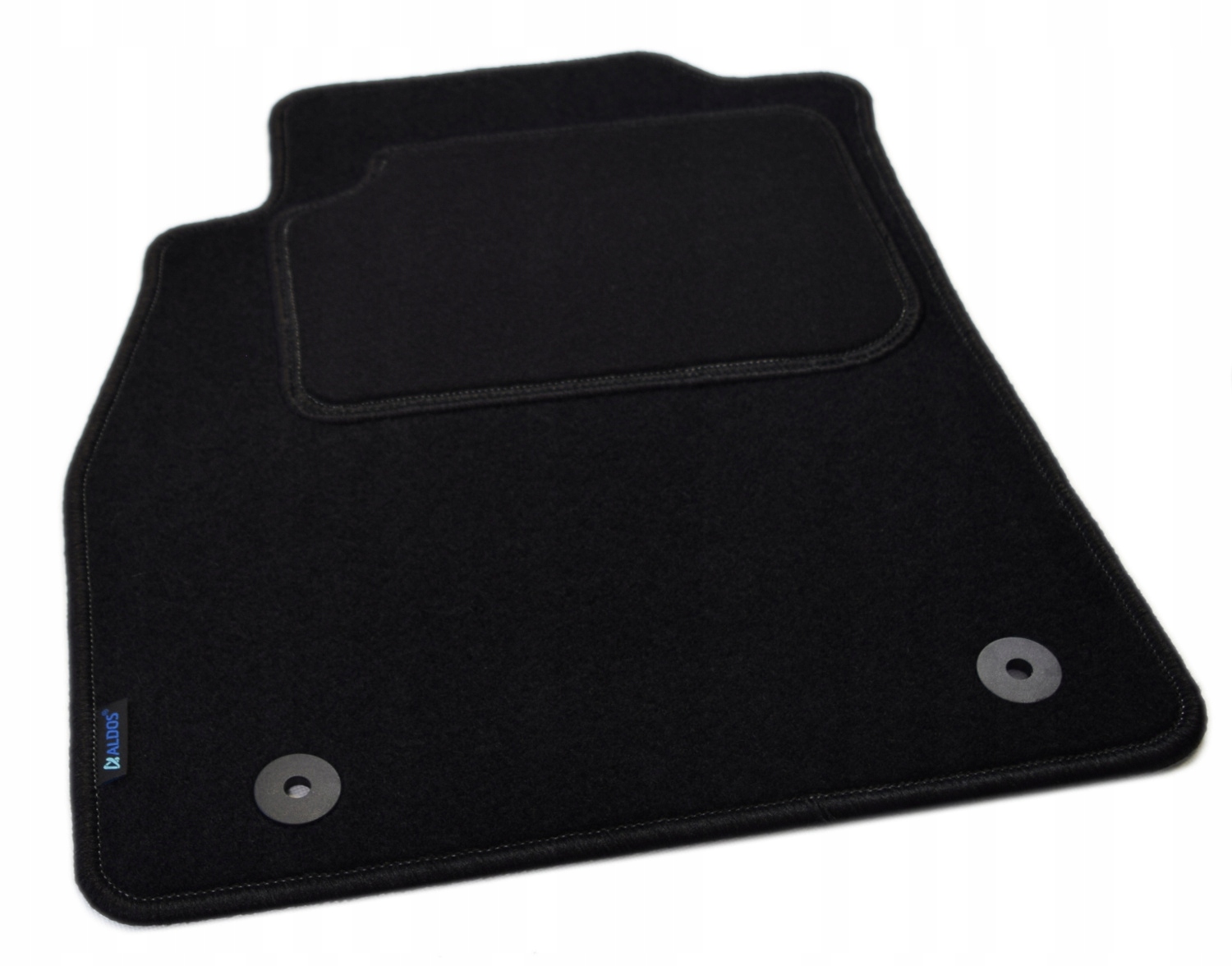 Insignia A Fl 2013-2017r. Czarny dywanik welurowy kierowcy Aldos. Silver