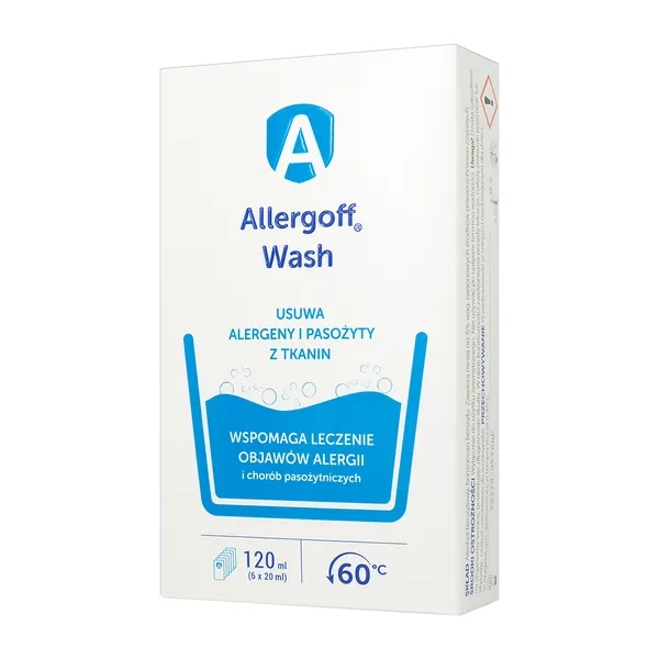

Allergoff Wash dodatek do prania, 6 sztuk po 20ml