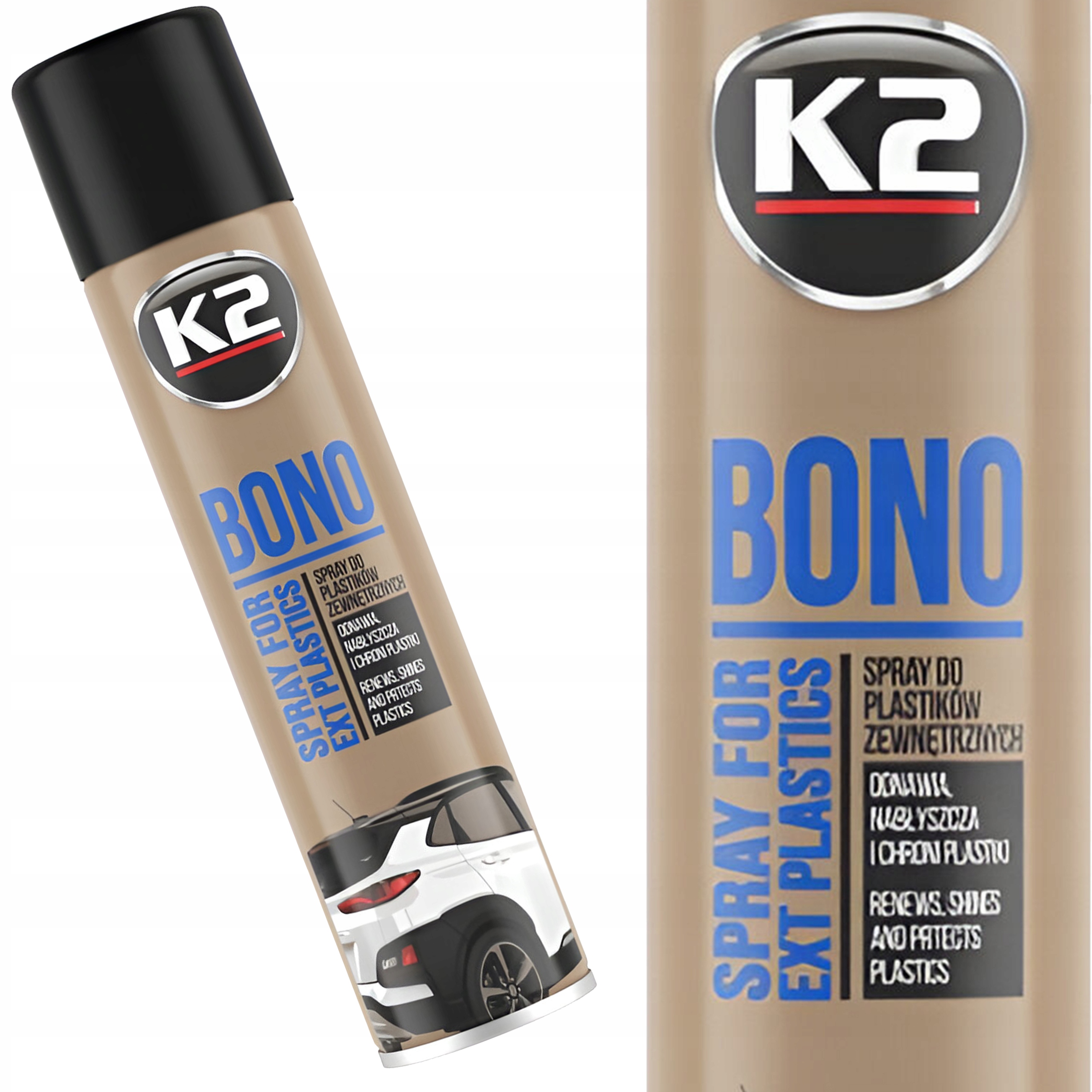 K2 Bono 300ML Do Czyszczenia Plastików Odnawia Nabłyszcza Chroni Dressing