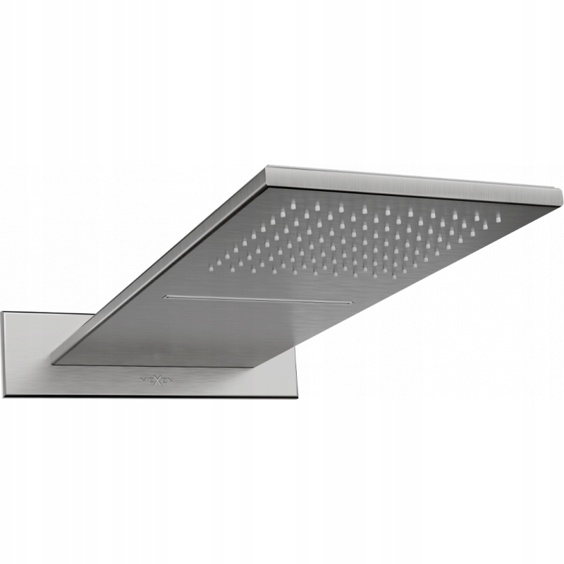Mexen Waterfall dažďová sprcha slim 50 x 22 cm, grafitová čierna