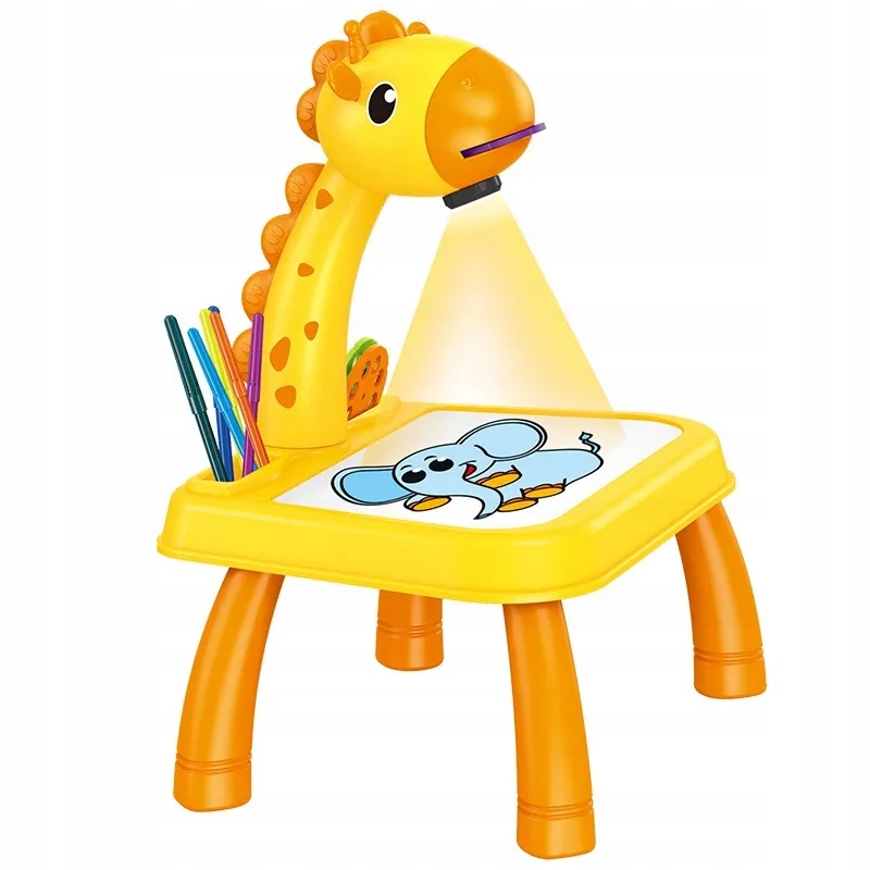 Projektor do rysowania nóżki żyrafa muzyka mazaki 2021-6żółty Stan opakowania oryginalne